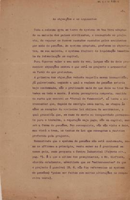 As objecções e os argumentos