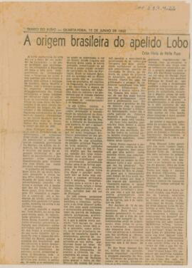 A origem brasileira do apelido Lobo