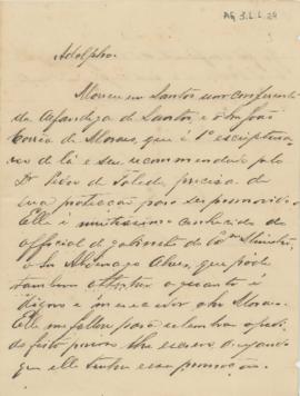 [Carta de pedido de apoio político]