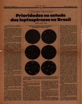 Prioridades no estudo das leptospiroses no Brasil