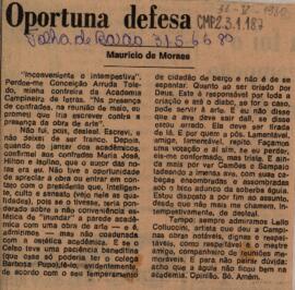 Oportuna defesa