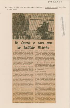 No Castelo a nova cada do Instituto Histórico