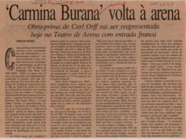 Carmina Burana' volta à arena
