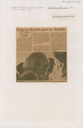 O jazz de Brubeck, agora no Anhembi