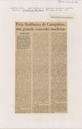 Pela Sinfônica de Campinas, um grande concerto moderno