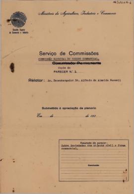 [Parecer n. 4 da Comissão Especial do Código Comercial]