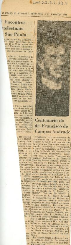 Centenario do dr. Francisco de Campos Andrade