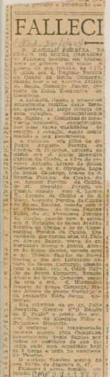 [Nota de falecimento]