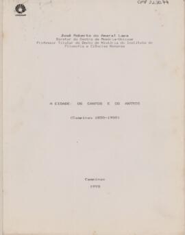 A cidade: os cantos e os antros (Campinas 1850-1900)