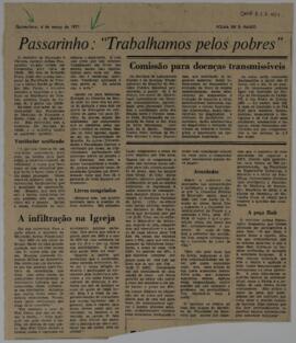 Passarinho: "Trabalhamos pelos pobres"