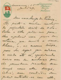 [Carta pessoal]