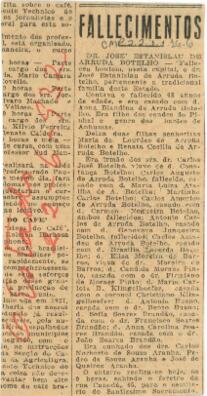[Nota de falecimento]