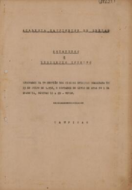Estatuto e Regimento Interno da Academia Campinense de Letras