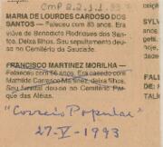 [Nota de falecimento]