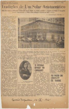 Tradições de um solar aristocrático