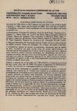 Boletim da Academia Campinense de Letras