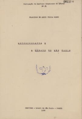 Autobiografia e a cidade de São Paulo