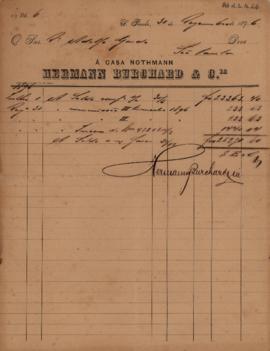 [Extrato de conta corrente da Casa Nothmann e Hermann Burchard & Cia]