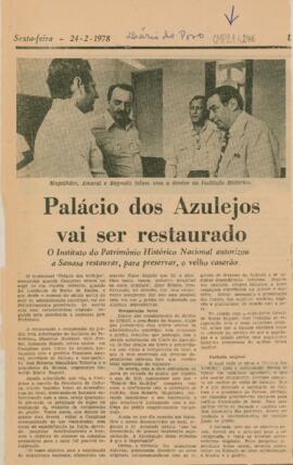 Palácio dos Azulejos vai ser restaurado