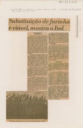 Substituição de farinha é viável, mostra o Ital