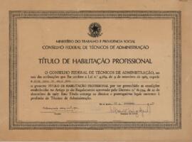 Título de habilitação profissional