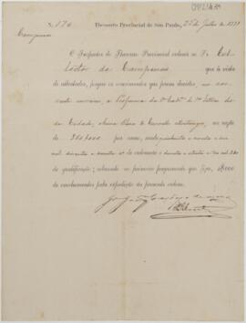 [Carta de solicitação de pagamento]