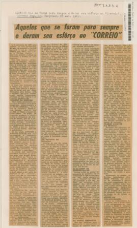 Aqueles que se foram para sempre e deram seu esforço ao “Correio”