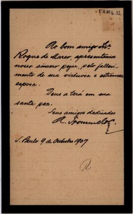 [Carta de pesar]