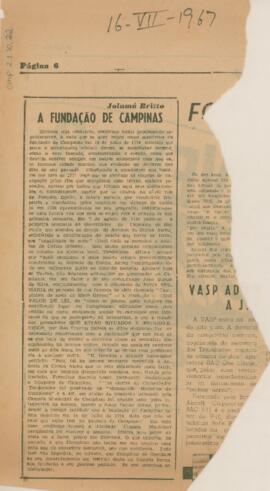 A fundação de Campinas
