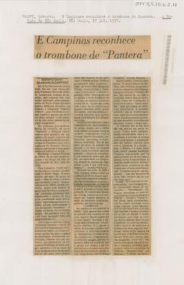 E Campinas reconhece o trombone de “Pantera”