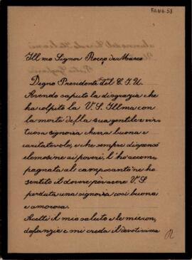 [Carta de pesar]