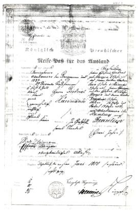 [Passaporte de Henrique Hüsemann]