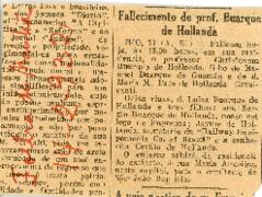 Fallecimento do prof. Buarque de Hollanda