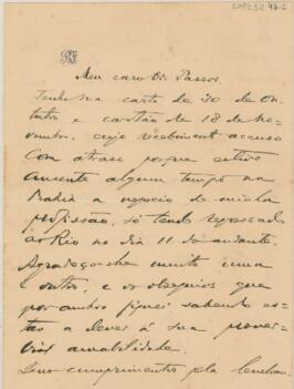 [Carta de análise política]