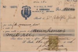 [Recibo de A la ville de Paris]