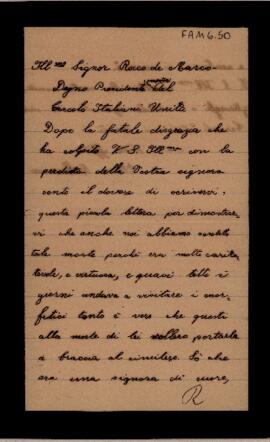 [Carta de pesar]