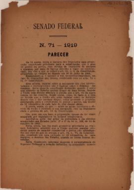 Parecer nº. 71