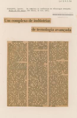 Um complexo de indústrias de tecnologia avançada