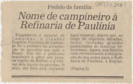 Nome de campineiro à Refinaria de Paulínia