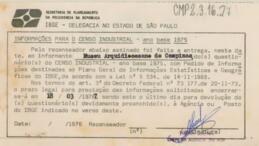 Questionário do Censo Industrial