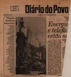 Vândalos danificam monumento