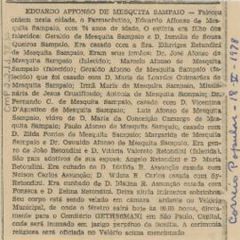 [Nota de falecimento]