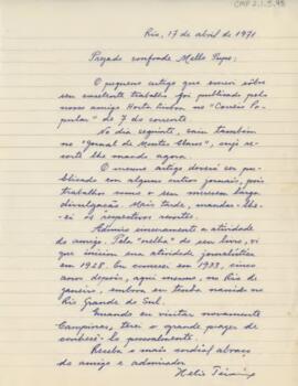 [Carta de encaminhamento]