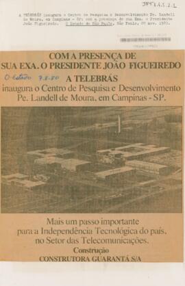 A TELEBRÁS inaugura o Centro de Pesquisa e Desenvolvimento Pe. Landell de Moura…