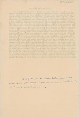 Uma carta de Olavo Bilac