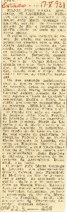 [Obituário de João Maria Gonzaga de Lacerda]