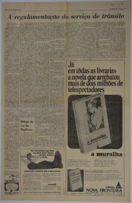 A regulamentação do serviço de trânsito