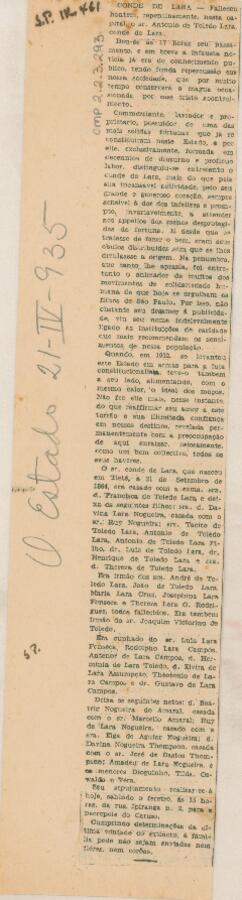 [Obituário de Antônio de Toledo Lara]