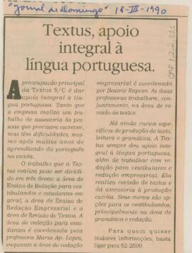 Textus, apoio integral à língua portuguesa.