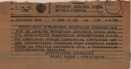[Telegrama de agradecimento]